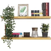 Floating Shelves Set of 2, Wall Shelves with Invisible Brackets for Bedroom, Bathroom, Living Room, Kitchen, Easy Wall Mounted Shelves, 24" L x 6" D, Cape Town