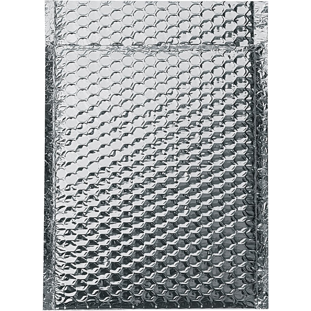 Aviditi Cool Shield Bubble Mailers, 8" x 11", Silver, Waterproof, Insulated Packaging, For Shipping Perishable Or Temperature Sensitive Items, Case of 100