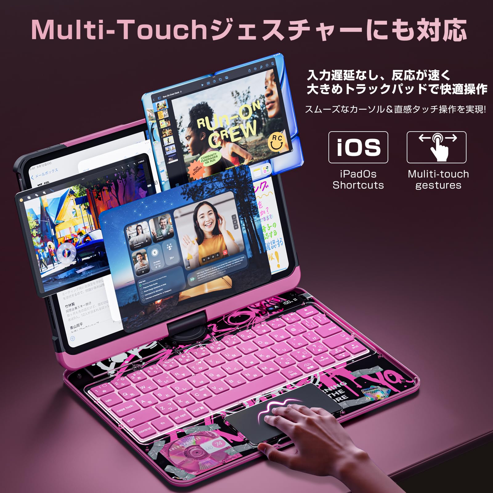 Amazon.co.jp: Sencela iPad キーボード付きケース iPad 10.2インチ 第
