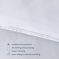 Vista 5 de SLEEP ZONE - Juego de edredón reversible y refrescante tamaño Individual para niños, suave y transpirable para todo el año, color blanco