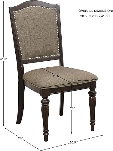 Miniatura 2 de Homelegance HO-2615DCS - Sillas de comedor, color cereza