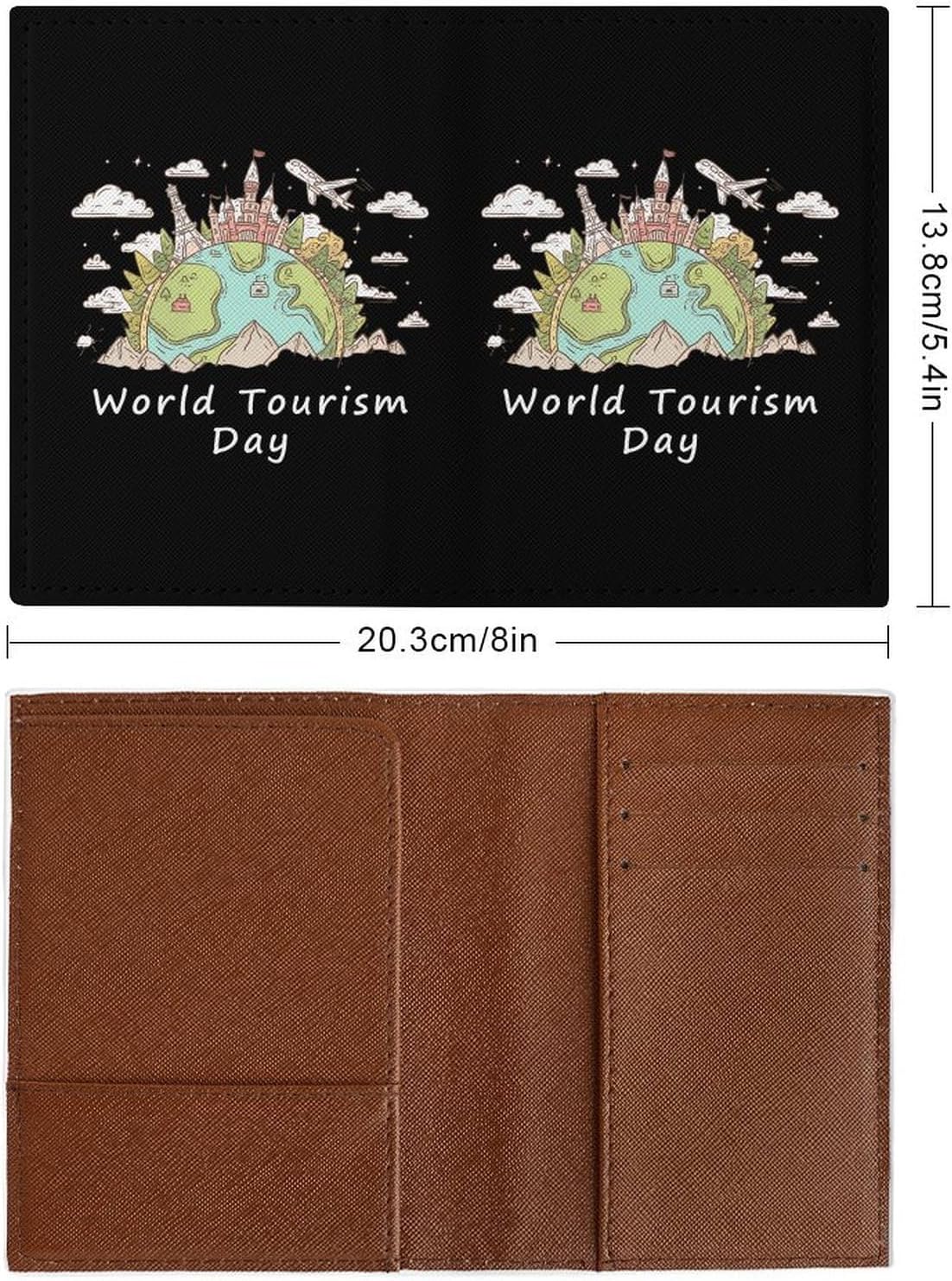 World Tourism Day Passport Holders Cover Protector Card Case | with cards slot id holder,travel accessories,for men women,double patterned