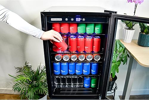 Miniatura 4 de Frigidaire Refrigerador de bebidas, refrigerador con puerta de vidrio, mini refrigerador compacto con control digital de temperatura, se adapta a