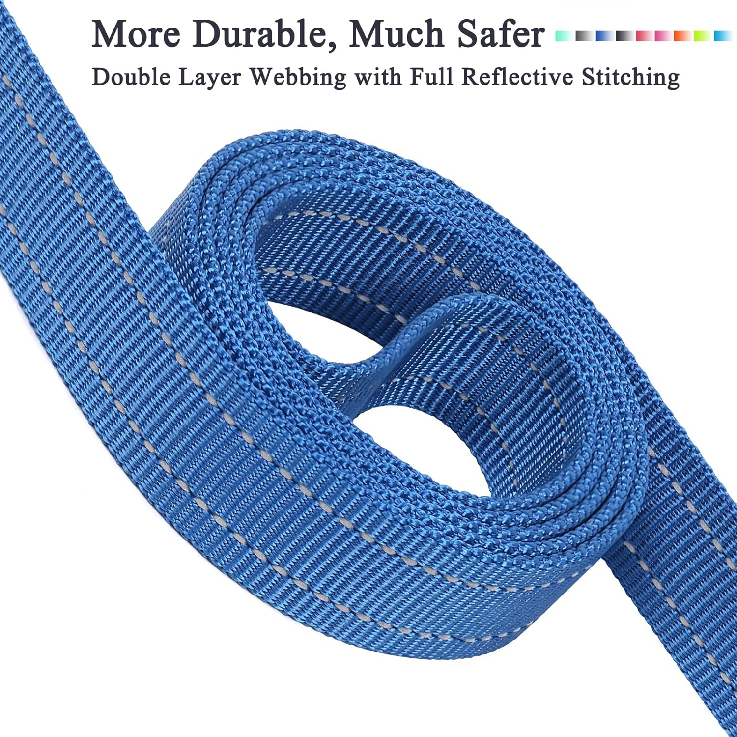 VIVAGLORY + No Pull Dog Harness + Traffic Handle Dog Leash, Training & Walking Padded Soft Handles Small Medium Large Pets