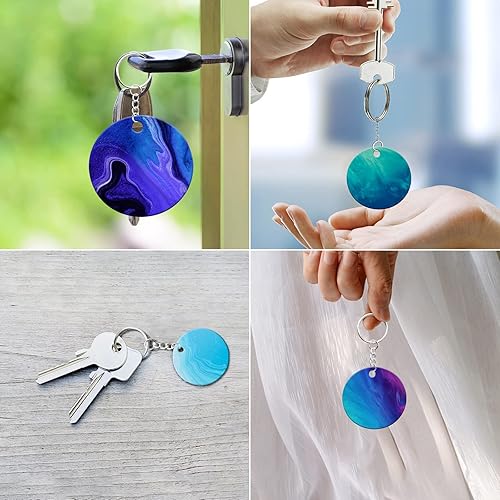 Miniatura 5 de Kit de 66 moldes de resina epoxi – 6 moldes de silicona de forma redonda para resina, moldes de fundición epoxi, llaveros y anillo de salto para