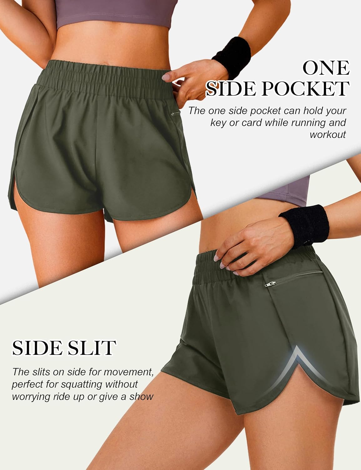 Blooming Jelly Women's Quick-Dry Running Shorts Workout Sport Layer Active Shorts with Pockets 1.75" - Image 3