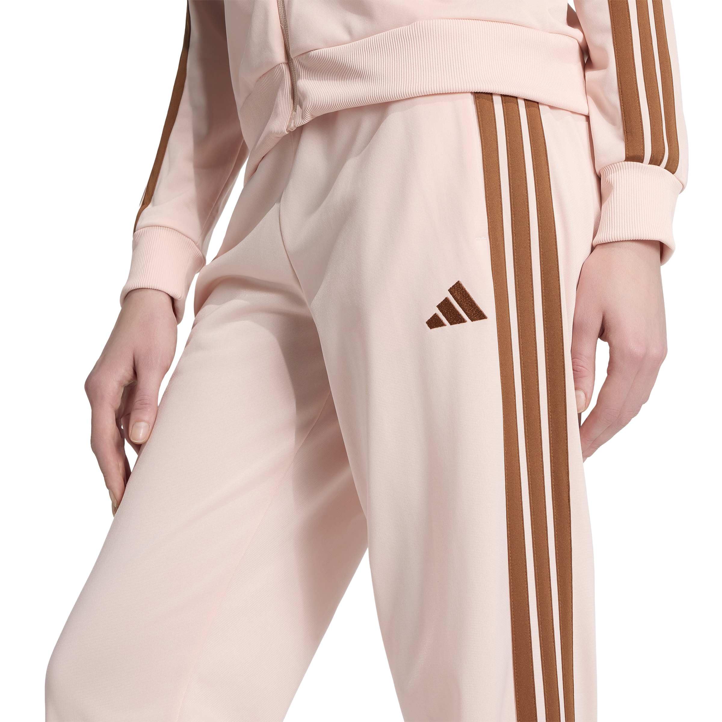 adidas dames ESSENTIALS 3-STRIPES TRACKSUIT, blush pink, M