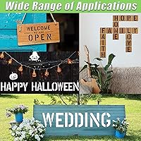 Vista 6 de YEAJON Plantillas de letras de 3 pulgadas, plantillas de símbolos y números para manualidades, 42 plantillas de alfabeto reutilizables que se