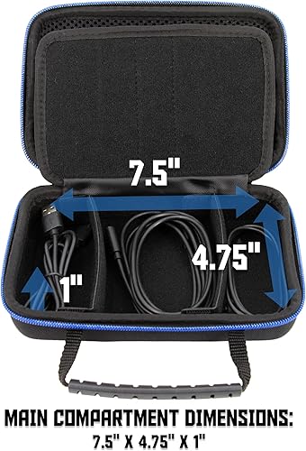 Miniatura 4 de CASEMATIX Estuche organizador de electrónica rígida con 2 divisores de bolsa de cables ajustables, 3 bolsas con cremallera y bucles elásticos para