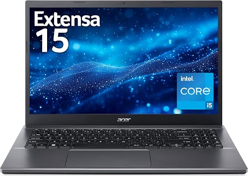 Acer Extensa EX215-55 Notebook | 15.6" Full HD (1920X1080)| Intel Core i5-1235U| 8GB RAM| 512GB SSD| Windows 11 Pro| Steel Gray