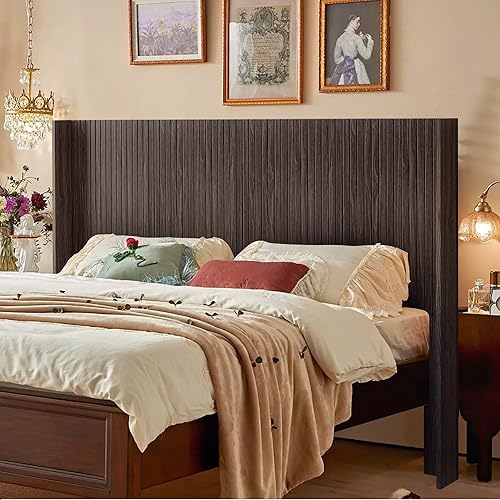 Wood Headboard, 64.5" Wide Headboard for Queen Size Bed, Wall