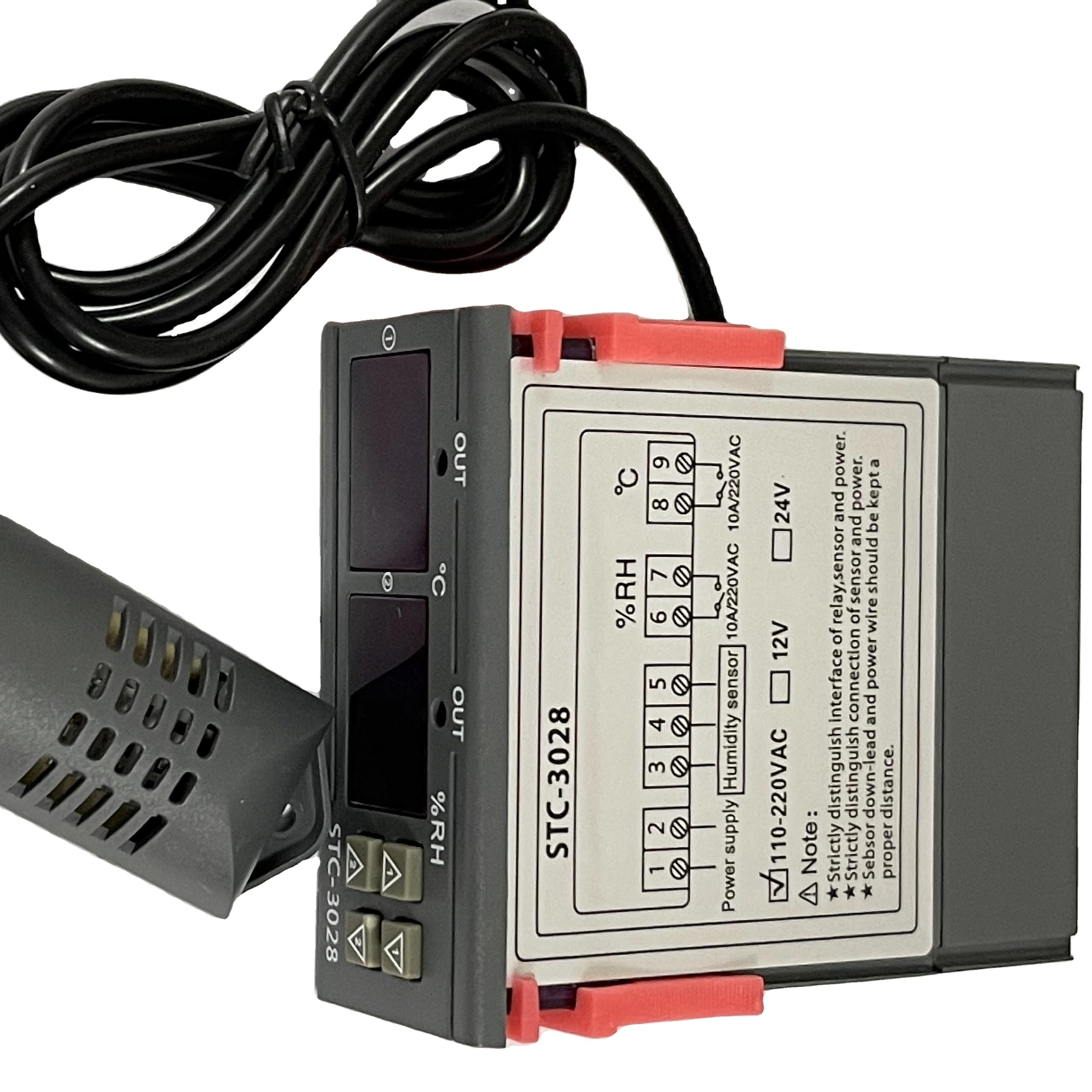 Temperature and Humidity Monitor Controller, Multipurpose Use, White (STC 3028 Controller)-image-40