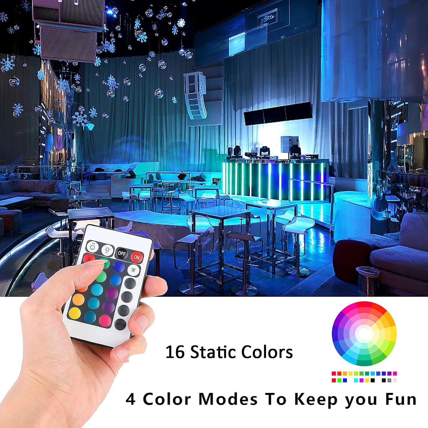 24 Keys RGB LED Light Strip Wireless Remote Controller SUPERNIGHT Led Light Remote Replacement for SMD 5050 2835 3528 Led Strip Lights (24 Keys)