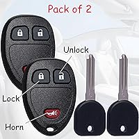 Vista 6 de Llavero de entrada sin llave con llaves de encendido Compatible con Chevy Silverado Avalanche Tahoe Traverse Equinox Express/GMC Sierra Acadia 2007