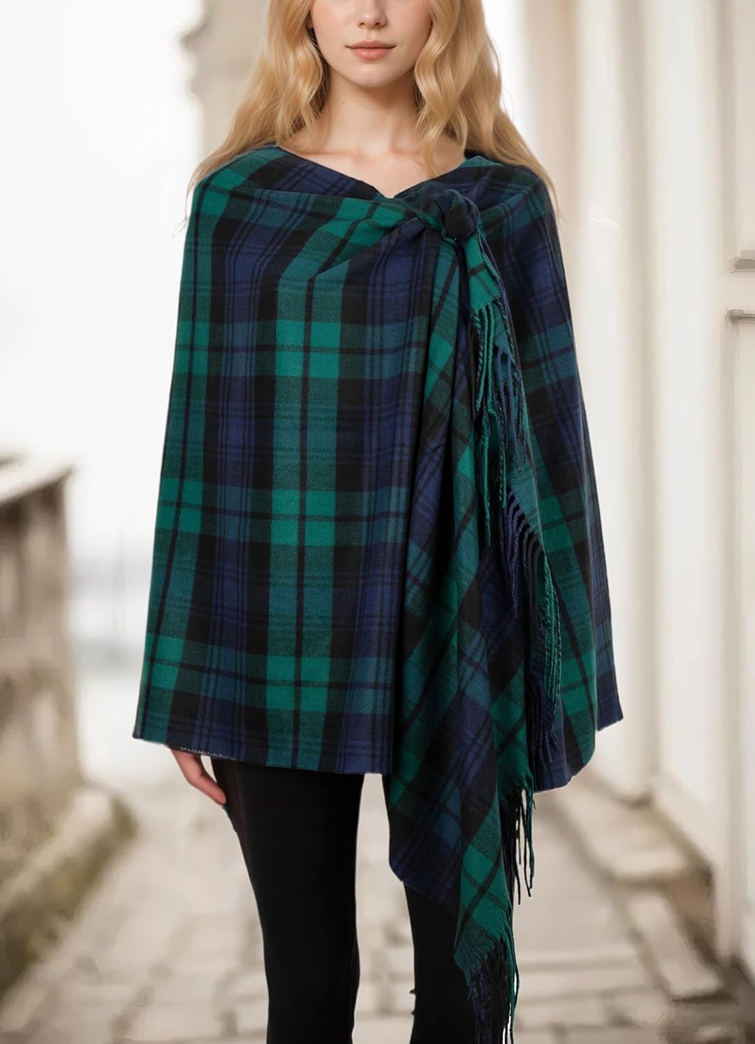 Achillea Oversized Scottish Tartan Plaid Shawl Wrap – Soft Cashmere Feel Winter Scarf, 80" x 30" - Image 2