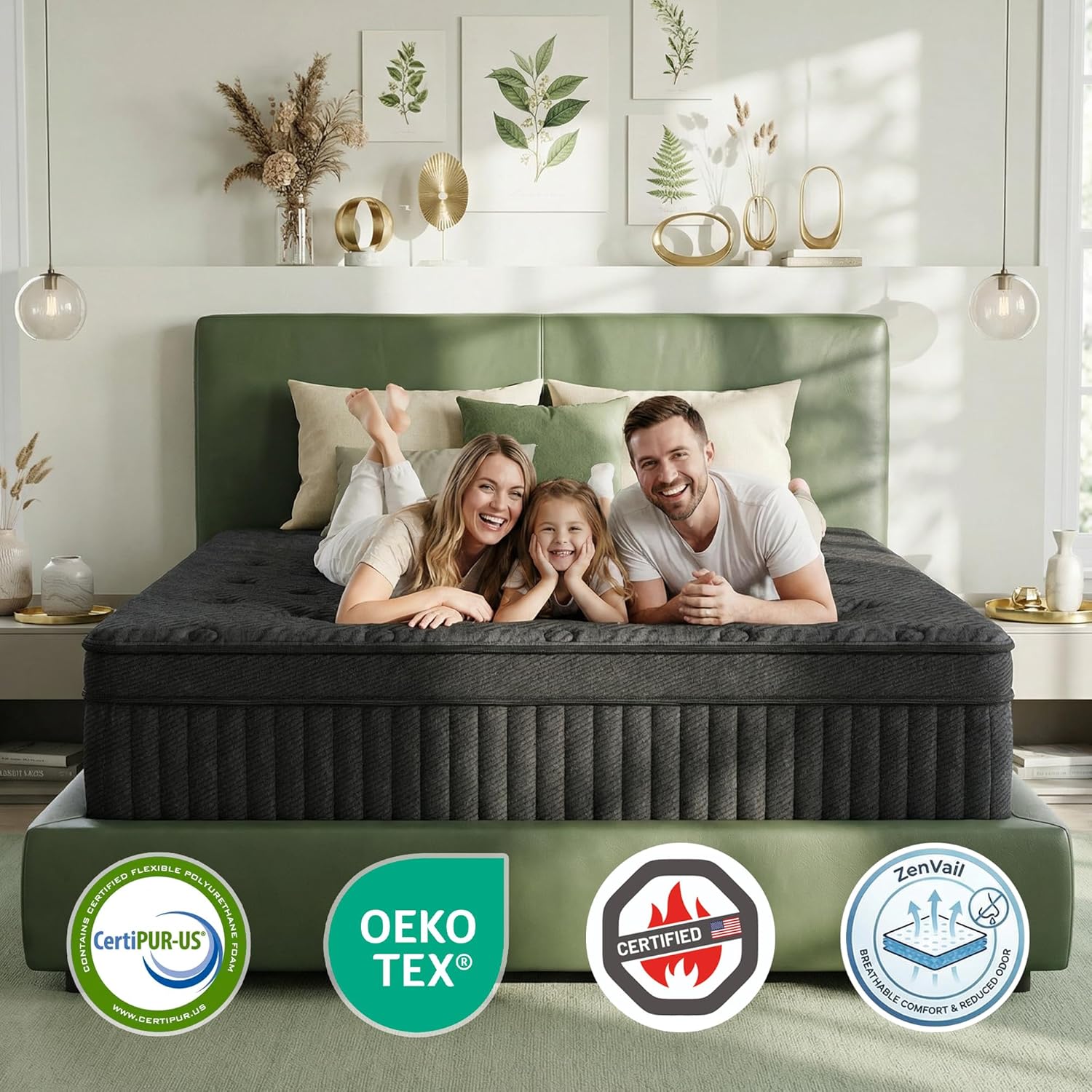 inight King Size Mattress 12 Inch, Hybrid King Mattress in a Box, Gel Memory Foam & Individual Pocket Springs, Edge Support, Medium Firm Feel, Motion Isolation, Pressure Relief, 365-Night Trial - Image 7