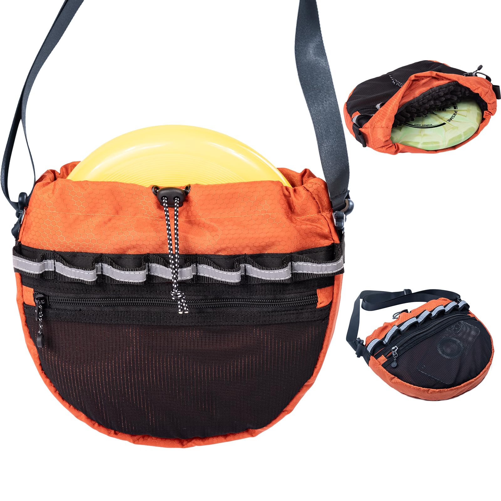 VIGEGARI Disc Golf Bag with Disc Cleaner, Disc Golf Shoulder Bag with Microfiber Turf Lining, Disc Golf Storage, Golf Bag with Pockets for Desc Golf Accessories for Men, Women