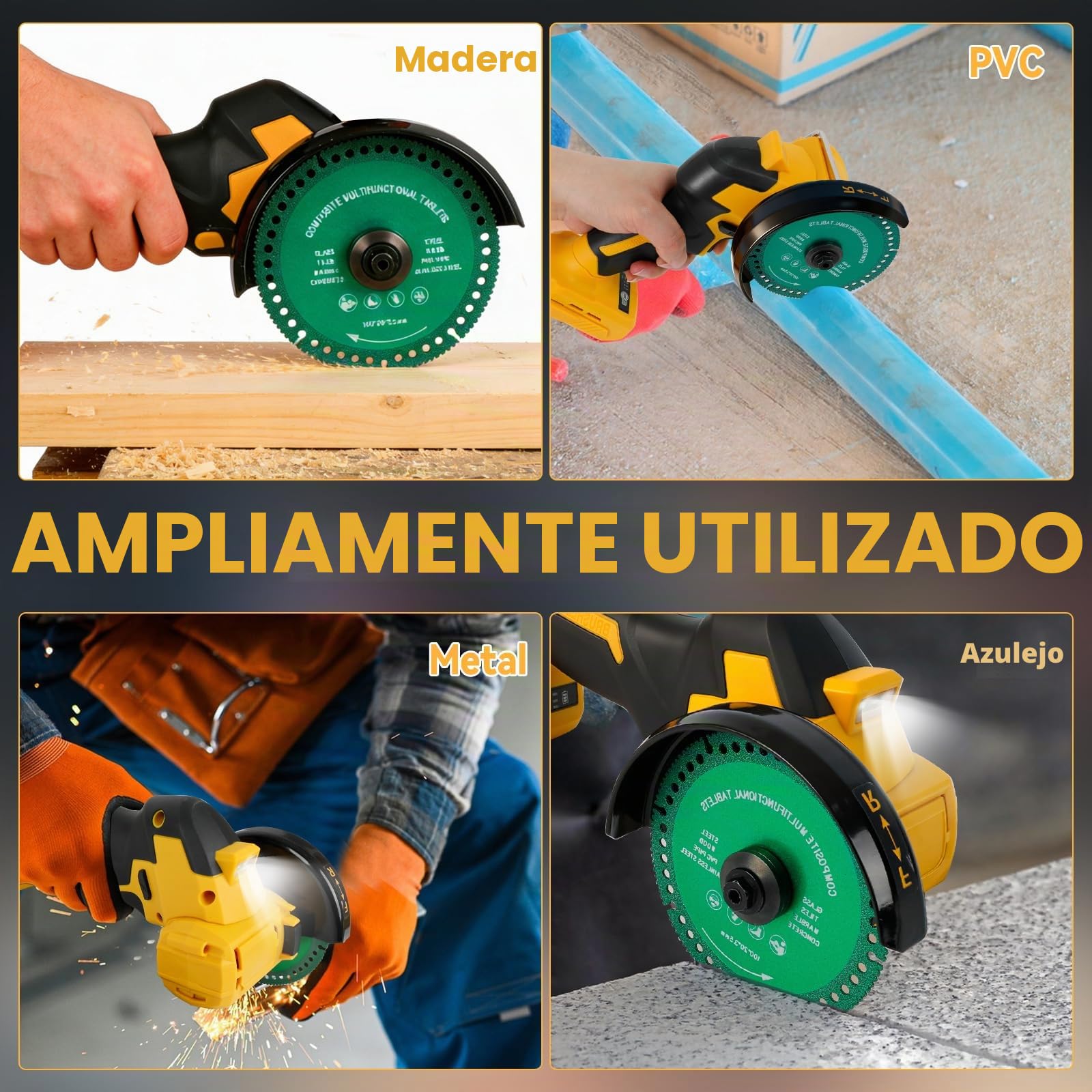 Mini amoladora angular para baterías DEWALT de 18 V y 20 V, herramienta de corte inalámbrica sin escobillas de 4 pulgadas, 18000 rpm, 3 velocidades ajustables con control hacia adelante y hacia atrás