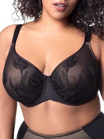Elila Womens 2801 Tulip Embroidered Underwire Bra
