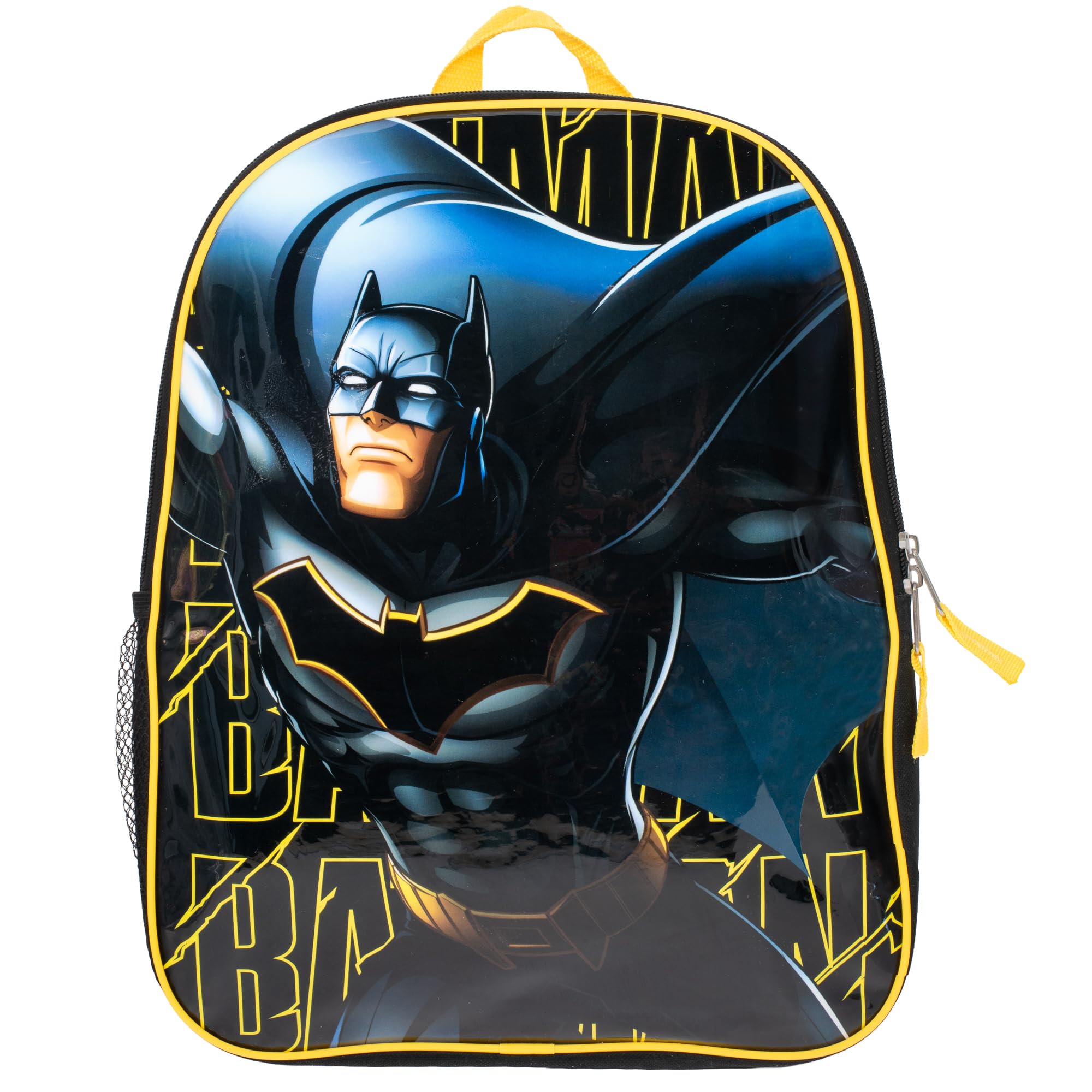 AI ACCESSORY INNOVATIONS Batman Kids Backpack, Dark Knight Superhero 15" School Bag for Boys, Black