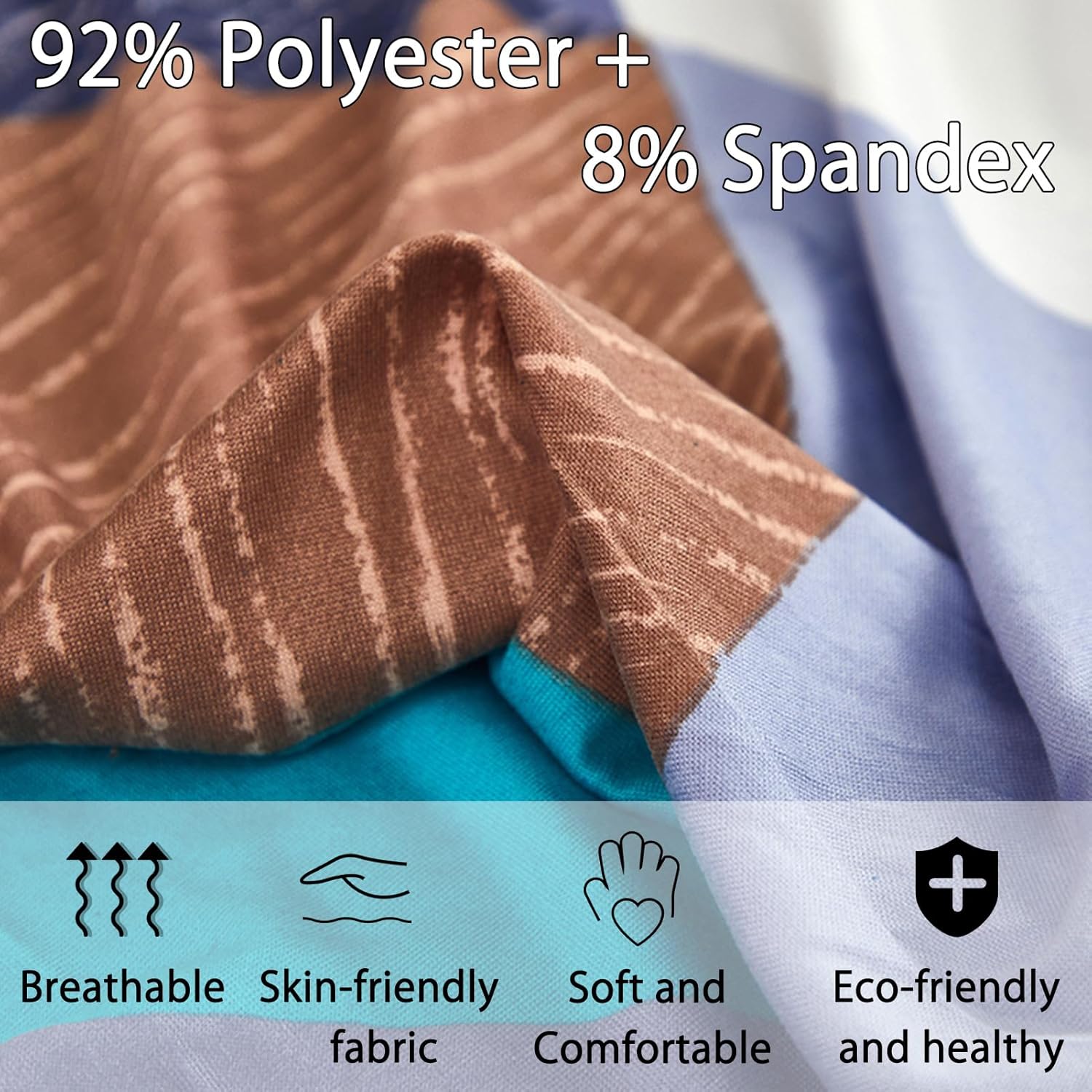 Printed Sofa Protector with Skirt Easy Fitted Furniture Cover High Stretch Non-Slip Couch Cover Washable Universal Sofa Slipcover Blue Geometric(75”-91”)