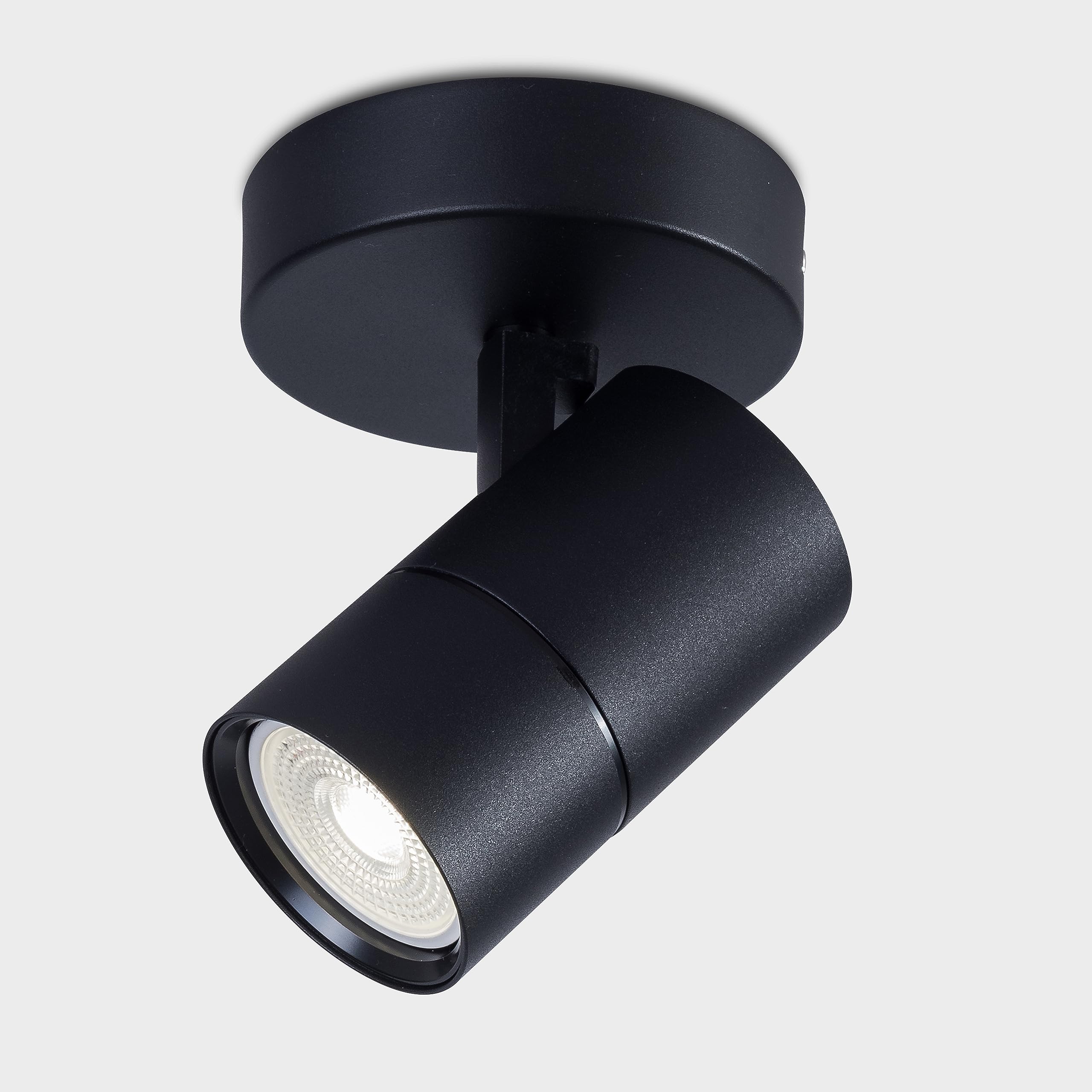Harper Living Black Spot Lights Ceiling Lights, Led Ceiling Lamp Rotatable Gu10 Ceiling Spotlights Fitting For Bedroom, Living Room, Hallway, Lounge, Bulb Not Included
