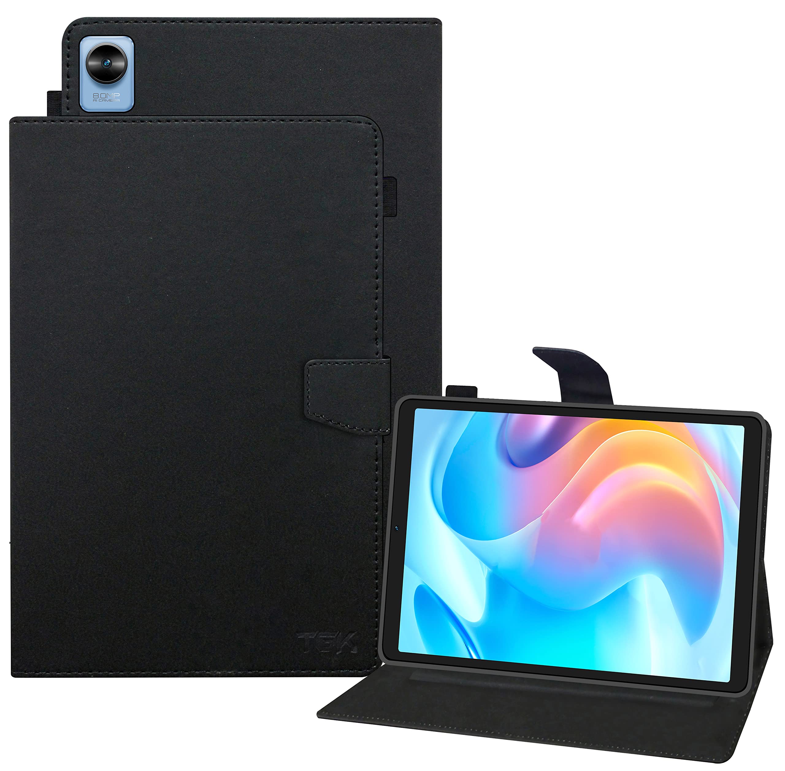 TGK Leather Flip Cover for Realme Pad Mini 8.7 Inch Case Tablet with Pencil Holder, Black (B09ZLJLMF7) Amazon Price History, Amazon Price Tracker