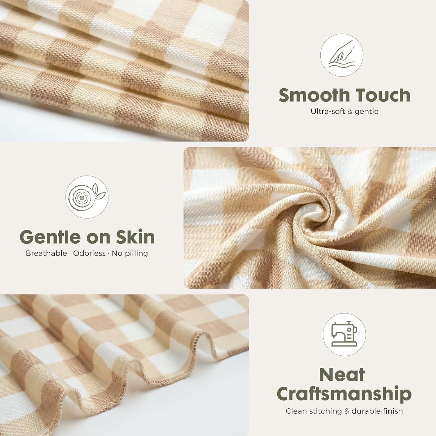 Kaiphy Lightweight Scarf for Adult Kids, Soft Breathable Lenzing Modal Scarf, for AC Room Outdoor Travel, Sensitive Skin Wrap