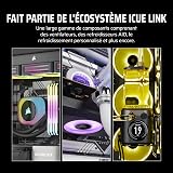 CORSAIR iCUE Link LX120-R RGB 120mm PWM Ventilateur Inversés – Kit Triple Ventilateur – Faible Bruit, CORSAIR Palier à Dôme Magnétique, Double Boucle Lumineuse, Vis QuikTurn™, Mode Zéro RPM – Blanc - 8
