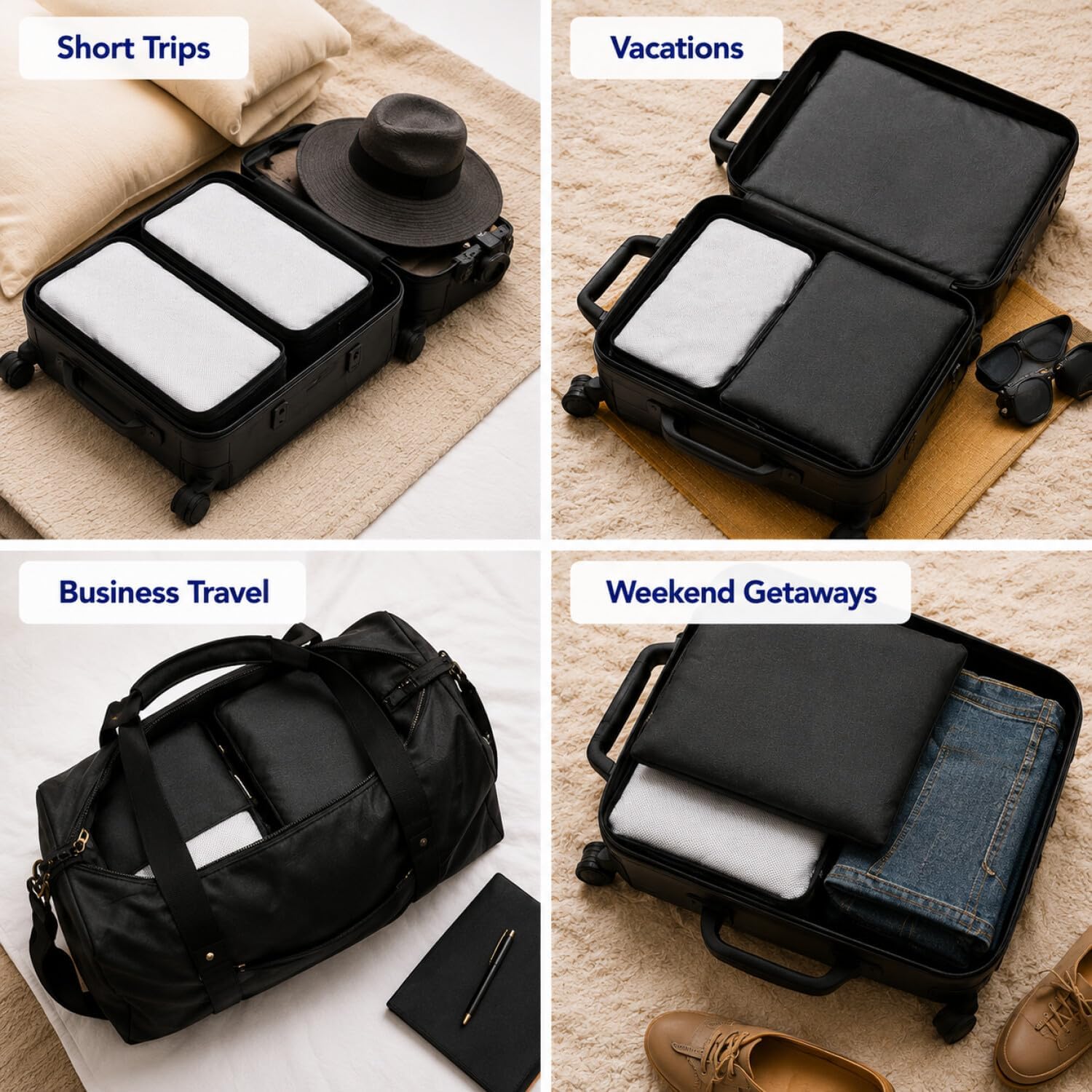 Brookstone Compression Packing Cubes, 6 Piece, Lightweight image 3