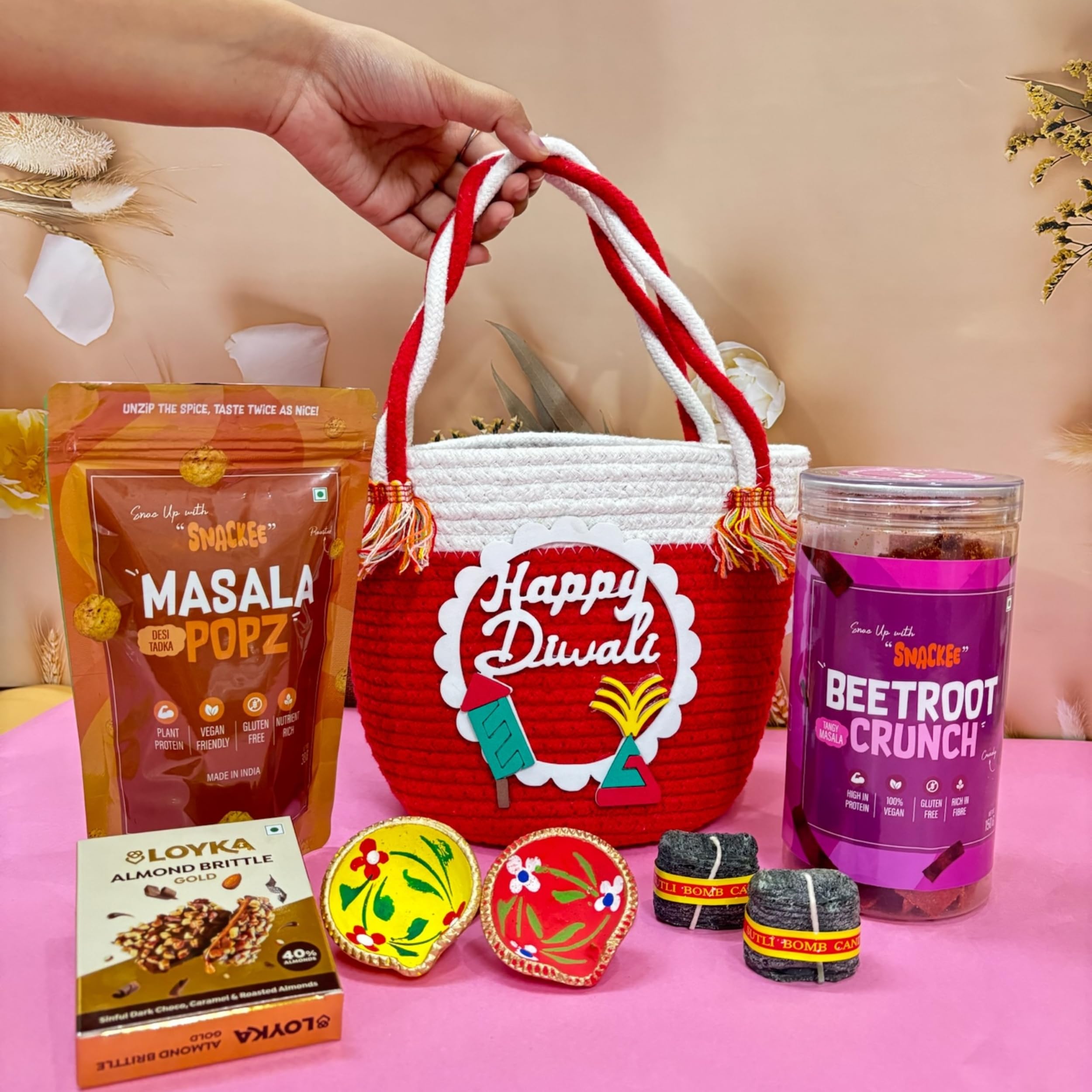 Snackee Festive Bliss Hamper Bag I Festive Gift Hamper | Personal Diwali Hamper I Chocolate, Healthy Snacks I Gourmet Gift Pack I Festive Hamper I Premium Deepawali Gift Hamper I Gifts for Family & Friends-image-45