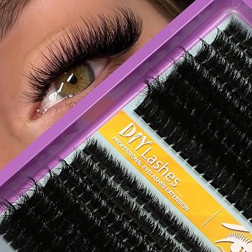 C Curl Lash Clusters Extensions Eye Lashes Clusters 100D Fluffy Lash Cluster Wispy 280 Pcs tatti Lashes Individual Clusters Makeup at Home - DIY Eyelash Clusters Extension Kit (9-18MM) Mix