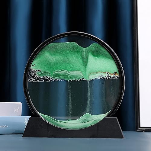 Miniatura 7 de ZYKKGEY Arte de arena móvil de mar profundo 3D,Decoración de trabajo relajante de escritorio en casa oficina,Imagen de arte de arena en movimiento