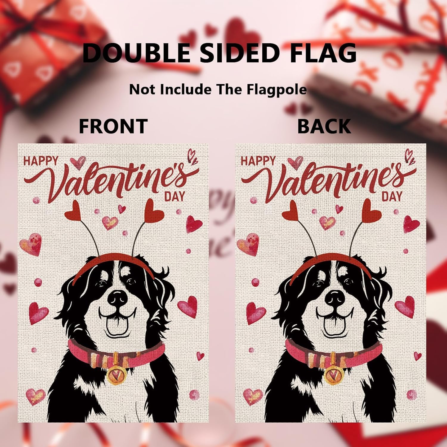 Seasonal Garden Flags Bernese Mountain Double Sided Flags Set of 11 Holiday Farmhouse Indoor Outdoor Yard Lawn Christmas Gifts Decorations 12.5x18 Inch - Image 2