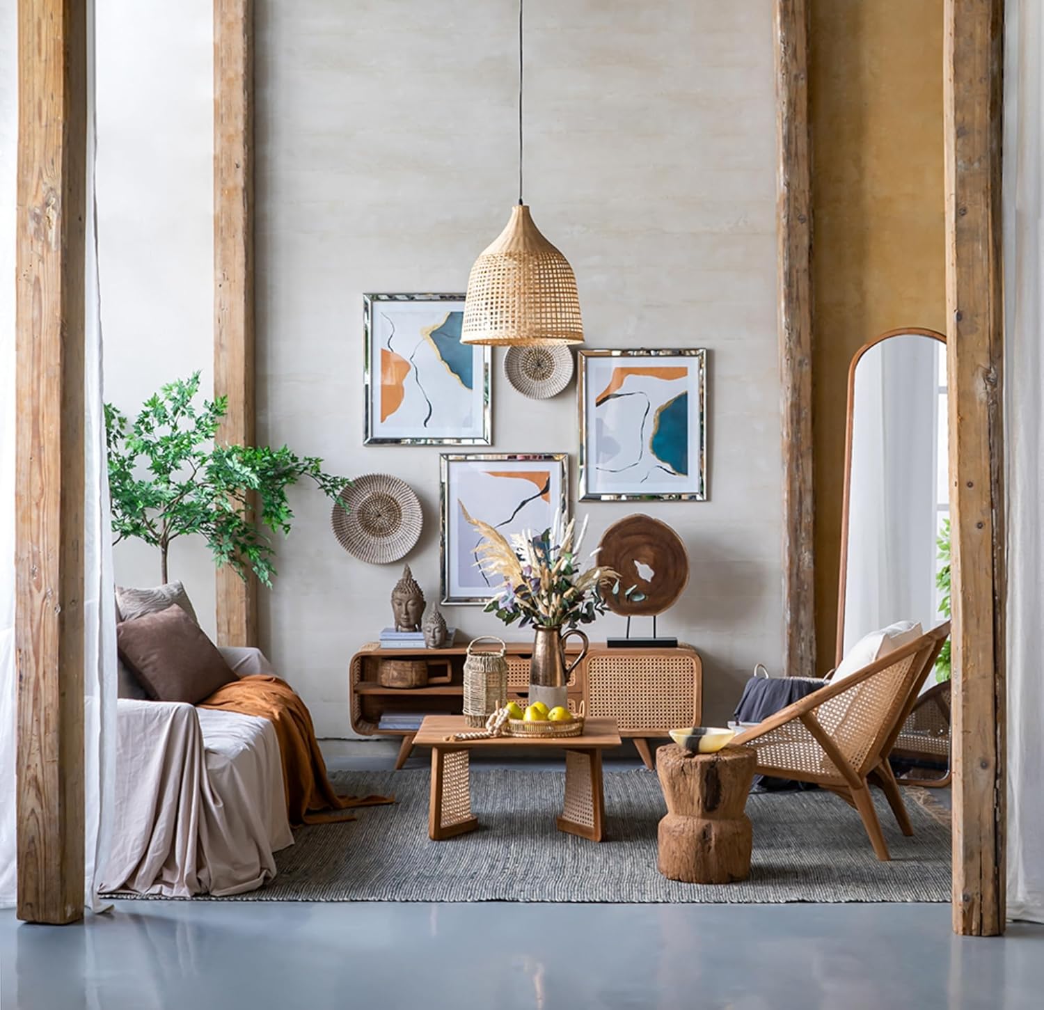 Two Tone Metallic Terracotta Pitcher - 14.5" - White and Bronze