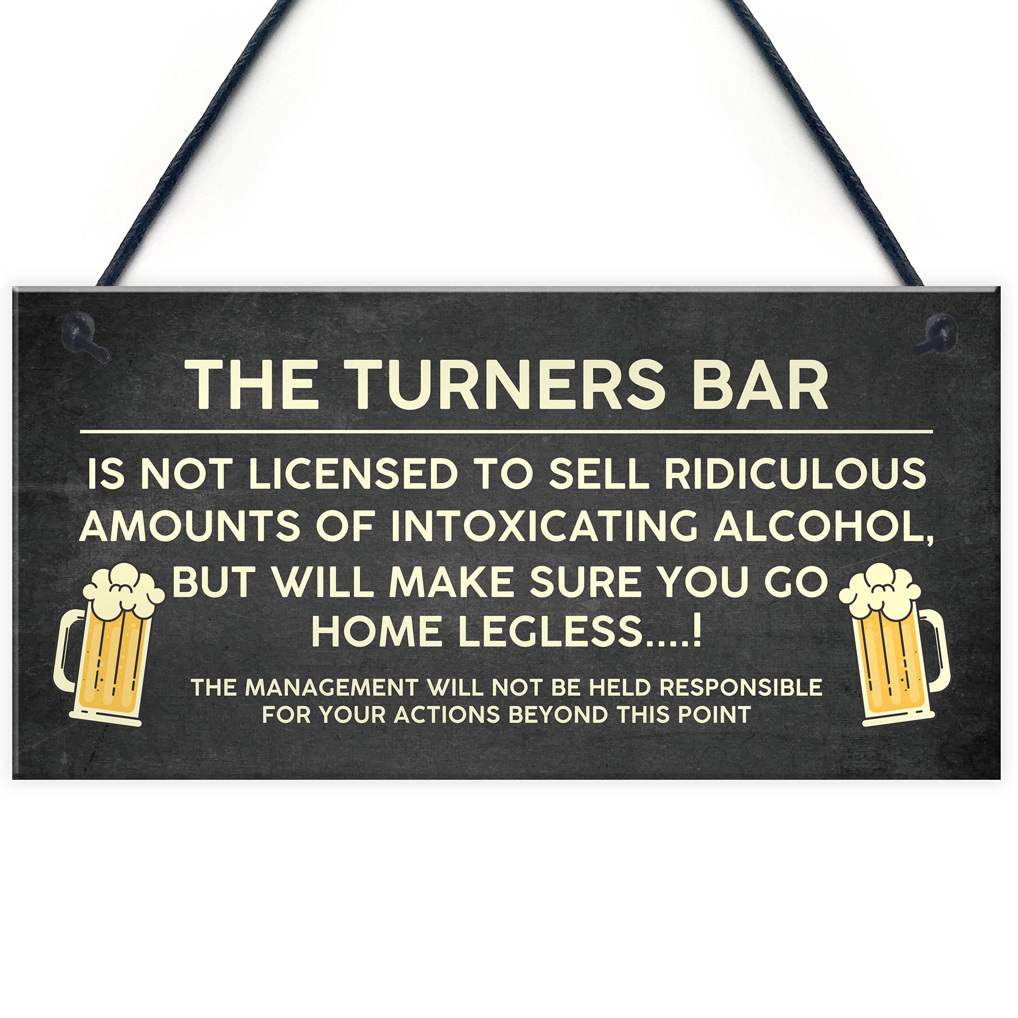 Funny Joke Bar Sign Personalised Home Bar Sign For Man Cave Alcohol Beer Gift