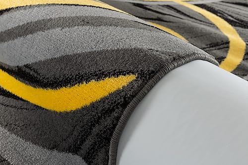 Miniatura 2 de Rug and Decor Contempo 1005 - Alfombra abstracta para sala de estar, dormitorio, 2 x 7 pies, diseño de remolinos