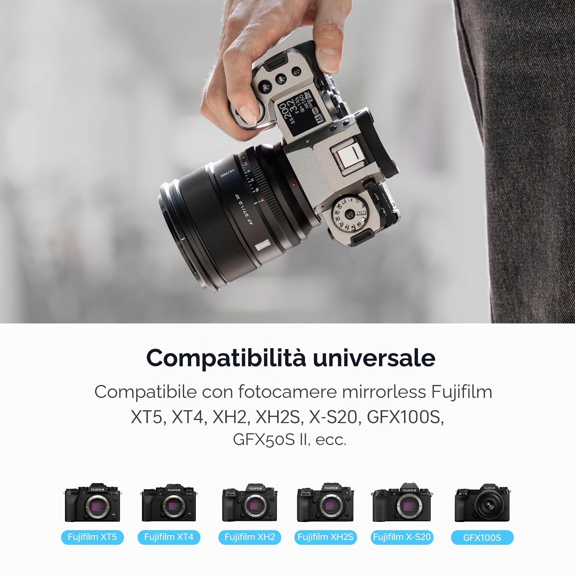 VILTROX 2 Pack NP-W235 2400mAh Batteria di ricambio per fotocamera USB-C con ricarica rapida Type-C da 2,5 ore, ricaricabile, compatibile con Fujifilm X-T5, X-T4, VG-XT4, X-S20, X-H2S, X-H2, GFX50S II