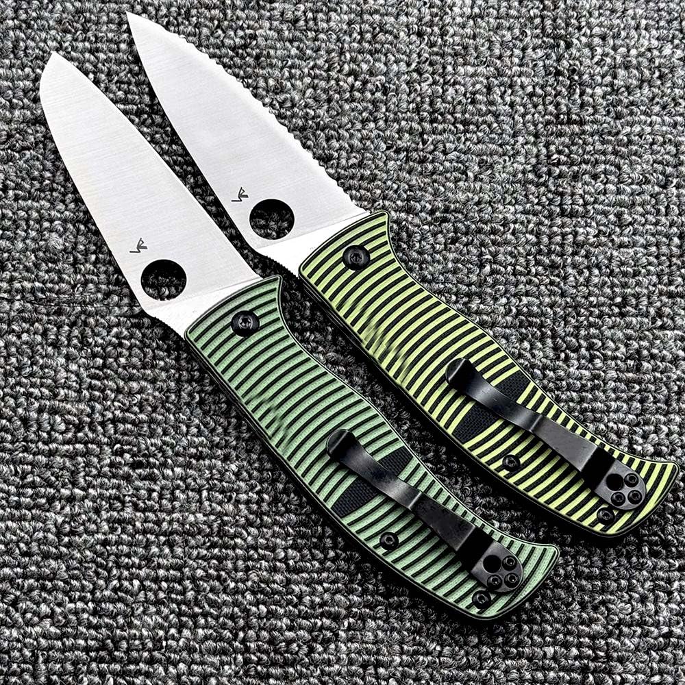 Klappmesser 8.35" scharfes Taschenmesser Loch aus stahl vg-10, Streifen G10, Edc Outdoor Messer, Survival Jagdmesser einhandmesser, flipper messer multitool mit clip, Rettungsmesser tanto, geschenk