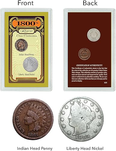 Miniatura 3 de American Coin Treasures Colección de monedas originales de los Estados Unidos de 1800 en acrílico sellado sónico