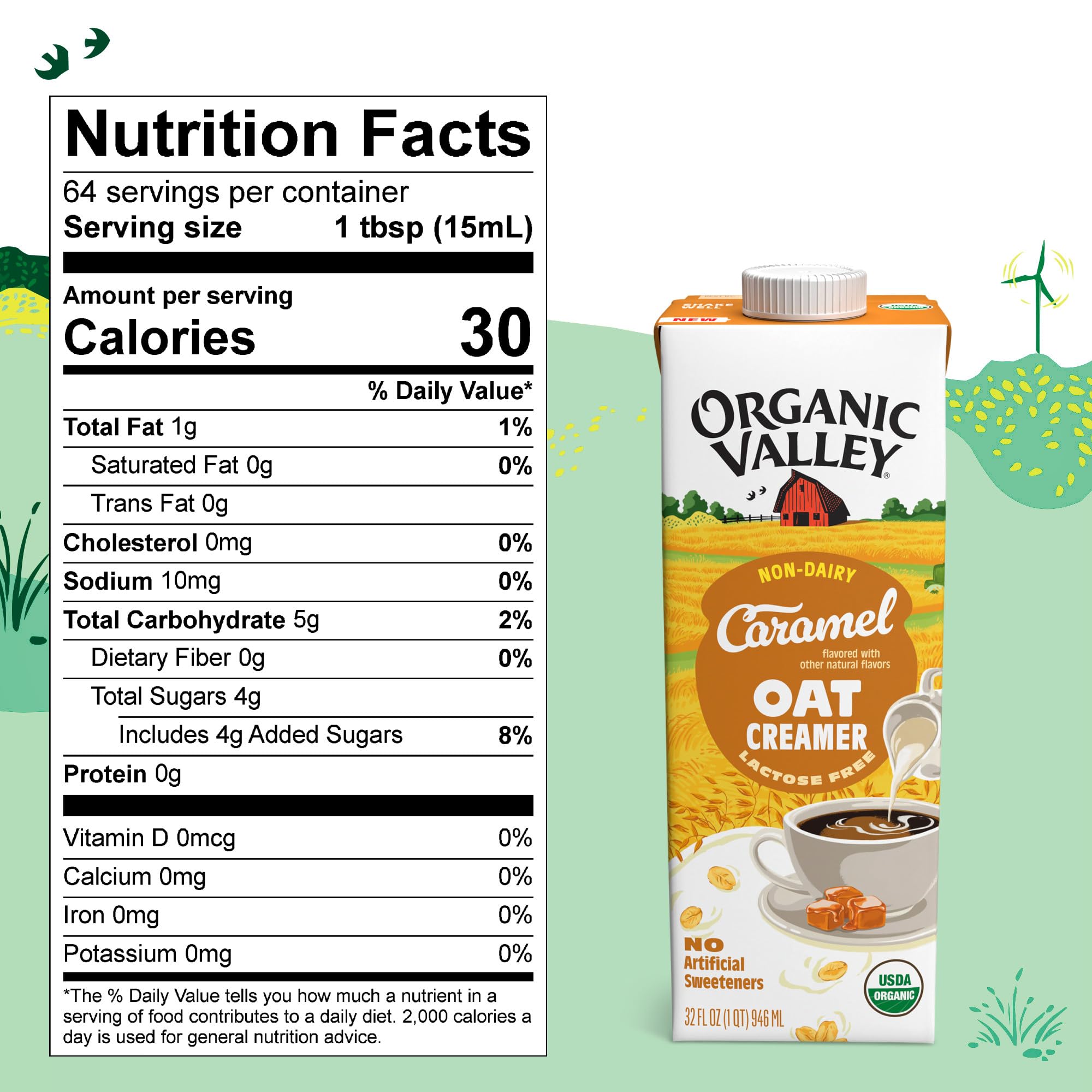Organic Valley Organic Caramel Oat Creamer 32 Fz — view 2