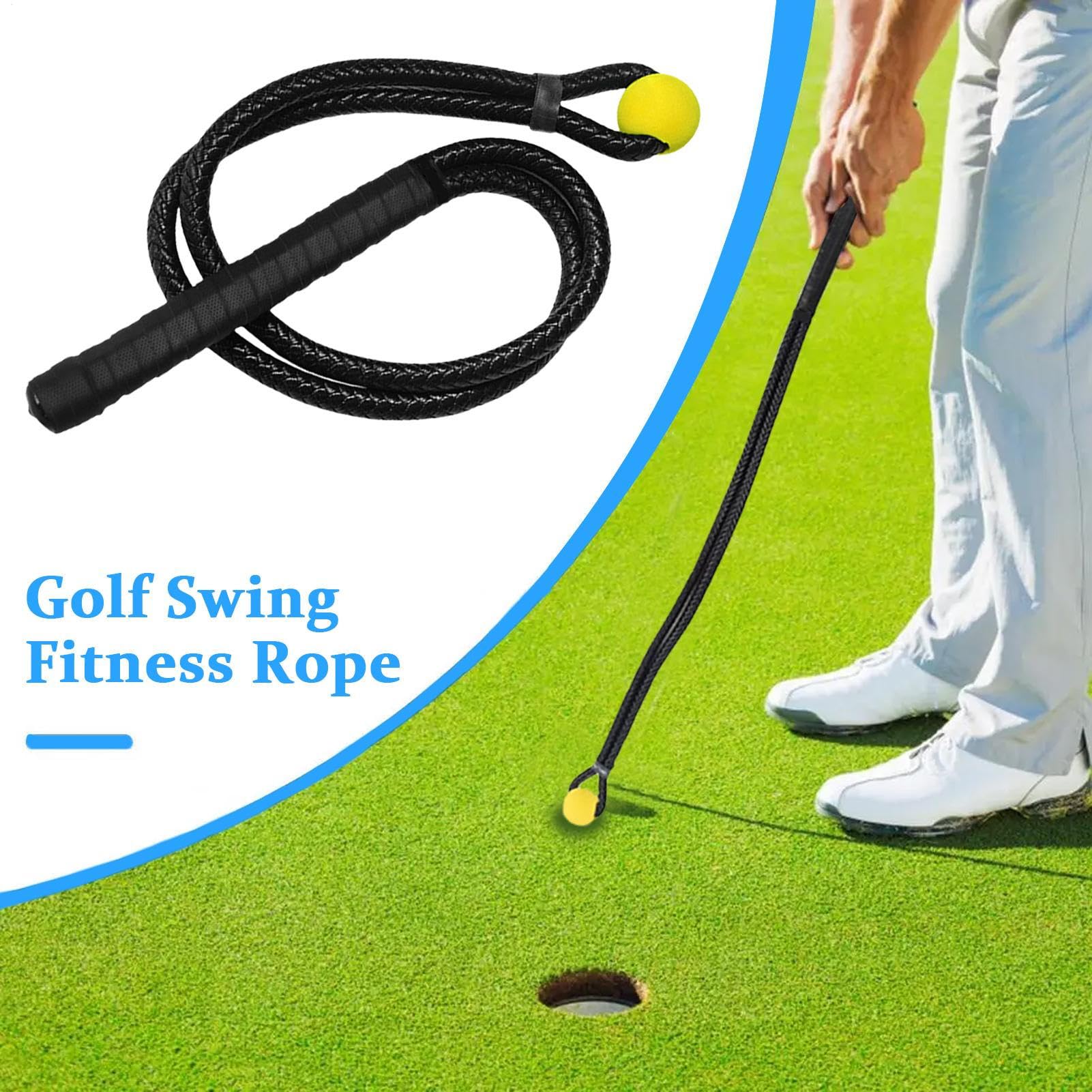 Trener huśtawki z liny golfowej i sprzęt do treningu siłowego, narzędzie do ćwiczeń golfowych do garażu, studia, zasięgu, podwórka, do ćwiczeń kursowych, do użytku w podróży dla mężczyzn, kobiet