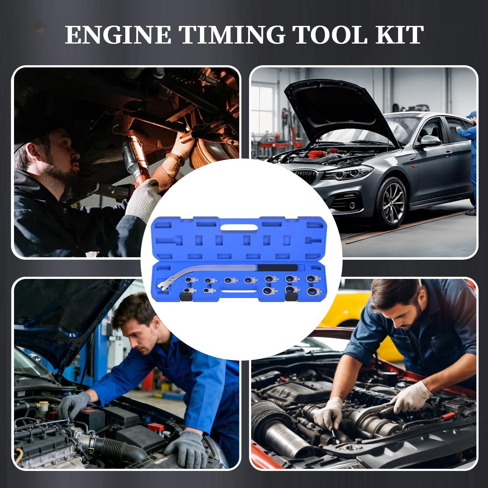 Attrezzo tendicinghia Chiave regolazione e rimozione puleggia folle | Set Rimozione Puleggia Folle Per Casa Bordo Strada Officina Garage Industria Berlina Camion Motore Automobilistico