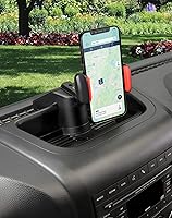 Vista 1 de JeCar Soporte de teléfono JK para salpicadero, accesorios interiores para Jeep Wrangler JK JKU 2011-2018, negro