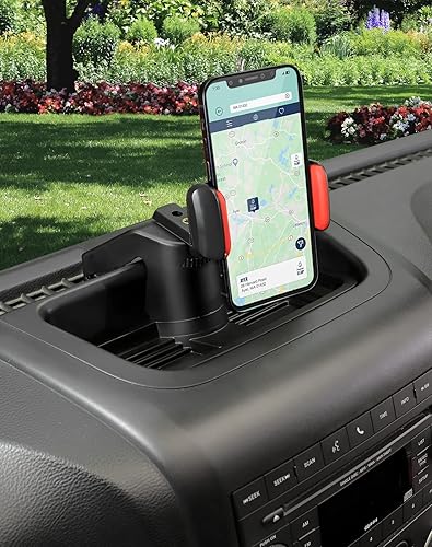 JeCar Soporte de teléfono JK para salpicadero, accesorios interiores para Jeep Wrangler JK JKU 2011-2018, negro