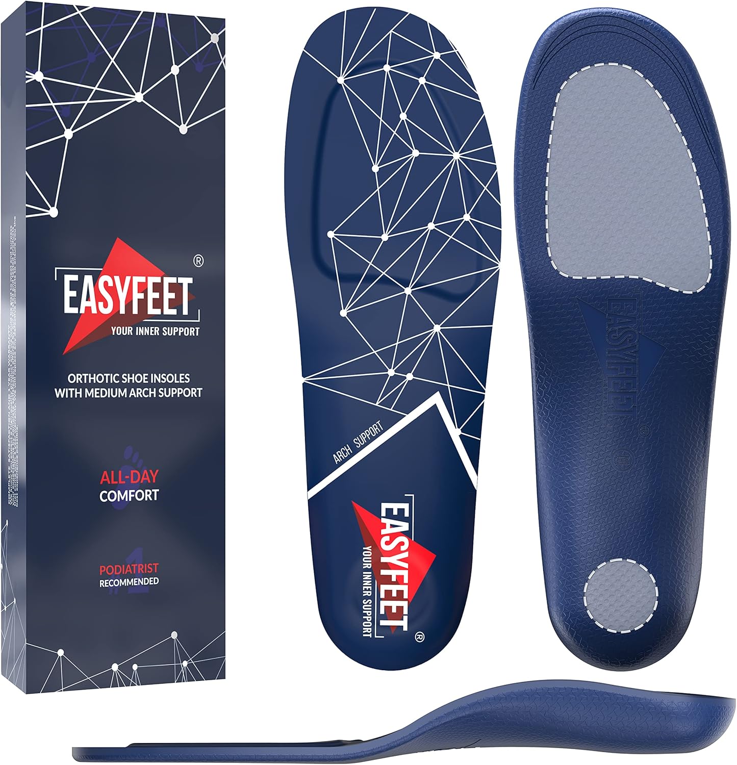 {LifeChanging} Orthotic Work Insoles Anti Fatigue Medium