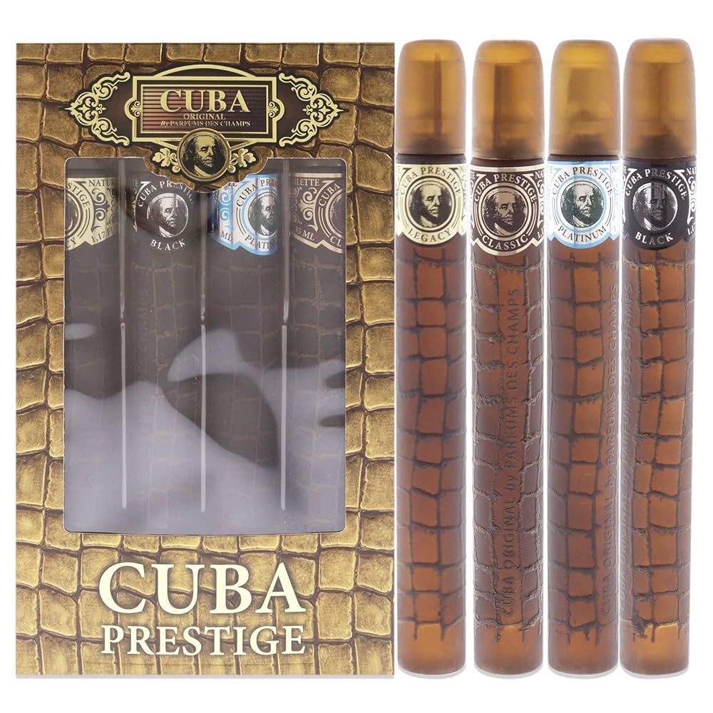 Amazon.com : Cuba Prestige 4 Piece Gift Set for Men (Classic