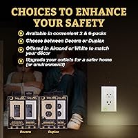 Vista 7 de Placa de cubierta de enchufe iluminada, luz nocturna LED opcional, cubierta de enchufe de pared y alumbrado de respaldo para falla de energía