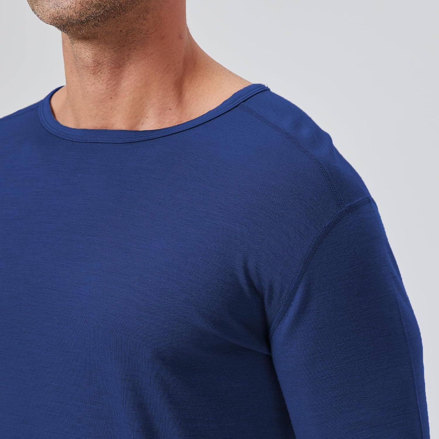 Outdoor Men's Merino Wool Quick-Drying Hiking Warm Long-Sleeved Underwear Sports ski Base top 300g