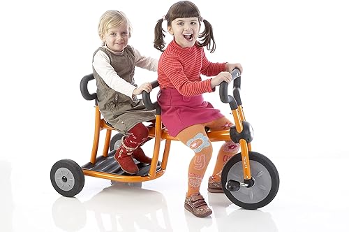 Miniatura 2 de Italtrike Pilot Triciclo de doble asiento para exteriores para niños pequeños y niños, ingeniería superior, fuerte y duradero, fácil de montar,